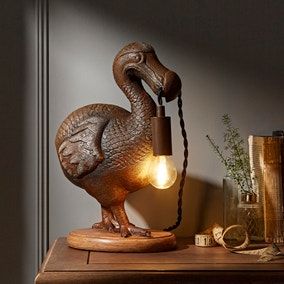 Dodo Bird, Animal Lamp, Cool Tables, Table Lamp Wood, Victorian Decor, Natural History Museum, Bygone Era, History Museum, Desk Lamps