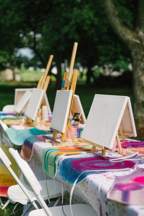 Engagement Party Themes, Adult Party Themes, Fun Party Ideas, Fun Party Themes, Painting Party, Easels, Throw A Party, Paint And Sip, Art Party