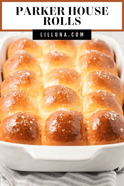 Warm and fluffy Parker House rolls are elevated to new heights when served with a pat of sweet honey butter. #parkhouserolls #dinnerrolls #rolls Honey Rolls Recipe, Butter Roll Recipe, Parker House Rolls Recipe, Homemade Honey Butter, Thanksgiving Rolls, Yeast Rolls Recipe, Buttery Rolls, Sweet Dinner Rolls, Parker House Rolls