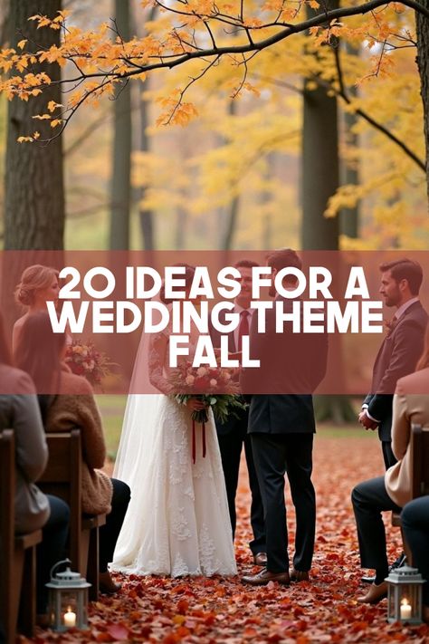 Did you know that a wedding theme fall can transform your celebration into a whimsical wonderland? Discover breathtaking autumn-inspired decorations, cozy colors, and festive foliage that embody the magic of the season. Explore tips for incorporating seasonal flowers, pumpkin centerpieces, and rustic elegance into your big day. Dive into a world where romance meets nature and your dream wedding awaits! Magical Fall Wedding, Wedding Themes October, Fall Foliage Wedding Decor, Late Fall Wedding Ideas, November Wedding Themes, Ethereal Fall Wedding, Autumn Wedding Ideas On A Budget, October Wedding Themes, Fall Backyard Wedding Ideas