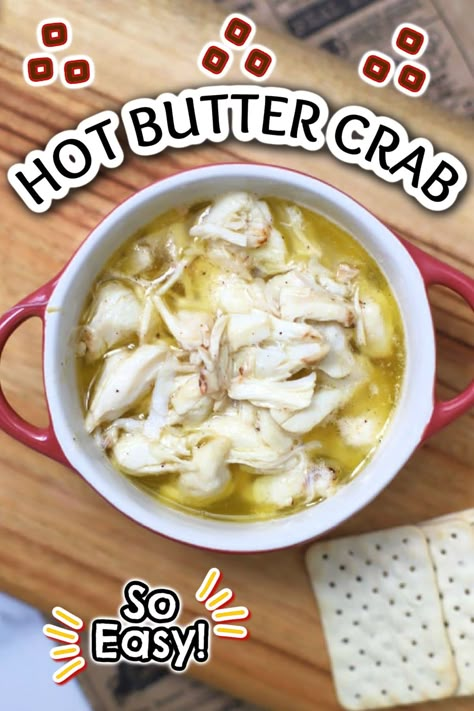 This crab recipe is simply super tender backfin lump crab meat mixed with melted butter, a bit of white wine, and some tasty seasonings. It's seriously a breeze to whip up, but it's so good! You'll find yourself making it all the time! Lump Crab Meat Recipes Appetizers, Sauteed Crab Meat, Crab Lump Meat Recipes, Lump Crab Meat Recipes Easy, Imation Crab Meat Recipe, White Crab Meat Recipes, Crab Appetizers Easy, Leftover Crab Recipes, Canned Lump Crab Meat Recipes