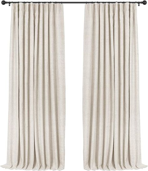 Amazon.com: INOVADAY Blackout Curtains, 2-Panel Linen Textured 100% Thermal Insulated Room Darkening Sun Blocking Drapes for Bedroom, Nursery, Living Room + 20 Curtain Ring Clips - Cream Cheese W50”xL63” : Home & Kitchen Curtain Ring Clips, Linen Curtains Living Room, Cream Blackout Curtains, Bedroom Living Space, Nursery Blackout Curtains, Block Out Curtains, Pink Blackout Curtains, Black Out Curtains, Curtains Linen