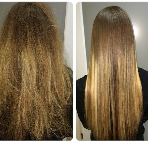 Hair lamination, or also known as the gelatin hair mask, has been around for a few years now, and it’s basically the… by sashenka Gelatin Hair Mask, Super Shiny Hair, Homemade Hair Treatments, Straightening Natural Hair, Homemade Hair Products, Diy Hair Mask, Glossy Hair, Keratin Hair, After Pictures