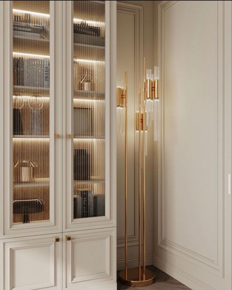 Modern Classic Walk In Closet, Classical Wardrobe, Sleeping Room Design, Black Bedroom Design, Townhouse Interior, Classic Cabinet, Neoclassical Interior, Wardrobe Room, Living Room Design Inspiration