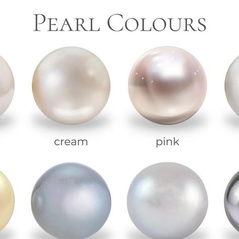 Diamond Buzz on Instagram: "PEARL COLOURS Pearls come in a variety of colours and shades, such as white, cream, pink, silver, golden, blue, grey, green, bronze and black. The colour of pearls is determined by the colour of the lip of the oyster and pigments within conchiolin, an organic substance that holds and glues aragonite together. We also get various shades depending on the thickness of the nacre. The thicker it is, the more vivid colour a pearl shows. Pearl colour has three main compon Iridescent Pearl, Body Colour, Grey Green, Pearl Color, Birthday Theme, White Cream, Rainbow Colors, Blue Grey, Vivid Colors