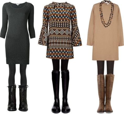 How to Style Leggings with Dresses or Tunics | Fashion | Wardrobe Oxygen Tunic Dress With Leggings, Dresses And Boots, Viking Cruise, Dc Fashion, How To Wear Leggings, Winter Leggings, Legging Outfits, Trendy Sneakers, Wardrobe Ideas