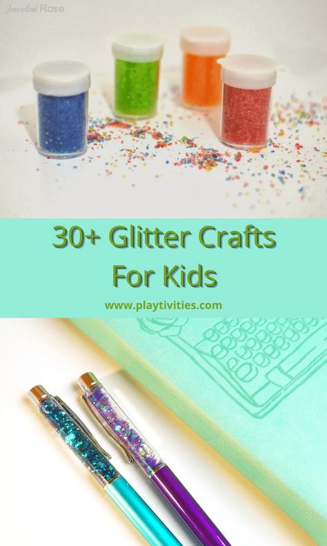 30+ DIY Glitter Crafts for Kids Crafting With Glitter, Glitter Projects For Kids, Glitter Crafts For Kids, Diy Glitter Crafts, 90s Crafts, Glitter Glue Crafts, Toothbrush Craft, Crafts With Glitter, Bunny Crayons