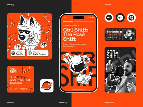 Uxui Design, Podcast Branding, Podcast Design, Creative Podcast, Superhero Quotes, App Design Layout, Web Portfolio, Design Podcast, Mobile App Design Inspiration