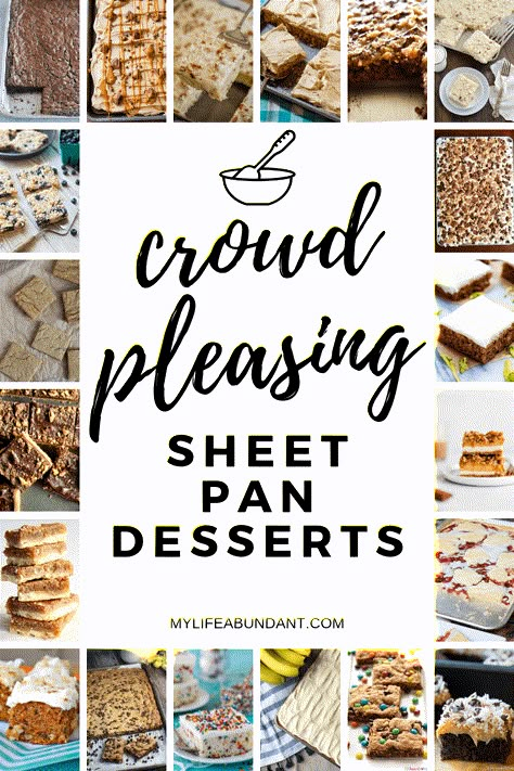 When it comes to pleasing a crowd, a sheet pan dessert is a perfect choice. So easy to make and travel with to any party or gathering. Sheet Pan Desserts Recipes, Easily Transportable Desserts, Easy Sheet Pan Bars, Easy Large Quantity Desserts, Desserts That Feed A Crowd, Desserts For Large Crowds Easy, Dessert For A Group Easy, Desert For Large Crowd, Sheetpan Desserts For A Crowd