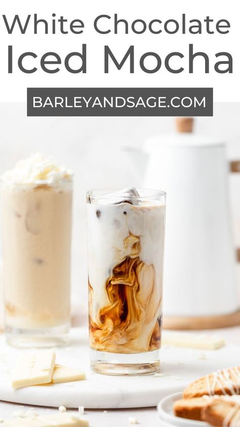 Chocolate Syrup Recipe For Coffee, Turtle Mocha Recipe, White Chocolate Coffee Recipe, Iced White Chocolate Mocha Starbucks, White Chocolate Mocha Starbucks, Coffee Diy Recipes, Chocolate Coffee Recipes, Chocolate Coffee Drinks, Peppermint Mocha Recipe