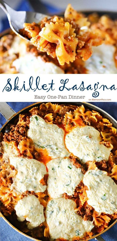 Skillet Lasagna Easy, Tortellini Pesto, Rv Meals, Easy Family Dinner Ideas, Lasagna Easy, Clean Lunch, Sweet Jasmine, Skillet Lasagna, Easy Family Dinner