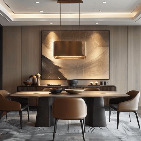 Chic Modern Dining Room, Dining Room Design Contemporary, Modern Luxe Interior Design, Dining Table Design Modern Luxury, Accent Wall In Dining Room, Dinning Room Modern, Contemporary Dining Room Table, Sleek Dining Table, Modern Luxury Dining Room