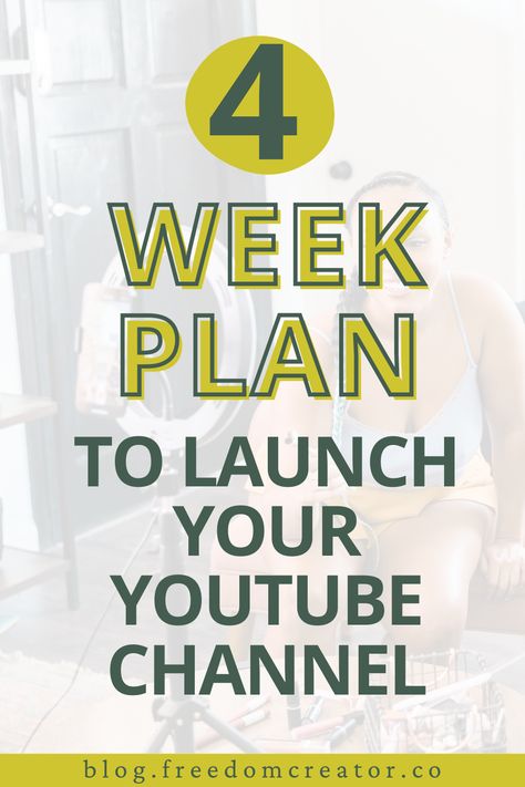 Everything you need to launch your YouTube channel to build followers for your online business. From research to recording, I'm sharing everything I wish I knew when I started my YouTube channel so I had a solid YouTube channel strategy.  Check out the 4 week plan to launch your YouTube channel. Youtube Channel Strategy, How To Start A Successful Youtube Channel, Start A Youtube Channel Checklist, Youtube Business Plan, How To Create Youtube Channel, How To Start A Youtube Channel, Youtube Management, Youtube Content Ideas, Youtube Strategy