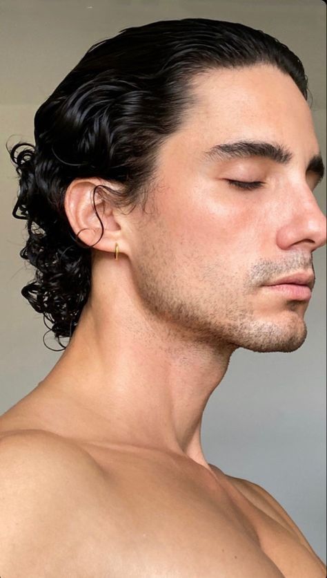 The 50 Best Long Hairstyles for Men in 2024! | Top 50 Long Hairstyles for Men 2024: Ultimate Guide! | Aesthetic Long Hair Men Inspo Fancy Hairstyles For Men, Mens Curly Hair Slicked Back, Slicked Back Male Hair, Gelled Back Hair Men, Slick Back Hairstyles Curly Hair Men, Men Slick Back Hairstyle Curly, Curly Slick Hairstyles Men, Slicked Back Hair Curly, Slicked Back Hair Men Curly