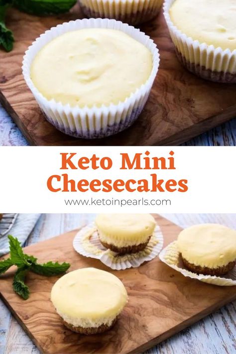 This recipe for mini keto cheesecakes bites is easy and fast. These keto cheesecakes bites are sure to be your next favorite spring keto dessert idea! Cheesecakes Bites, Easy Low Carb Cheesecake, Imbolc Recipes, Keto Cheesecake Bites, Keto Cheesecakes, Easy Keto Desserts, Low Sugar Diet Recipes, Healthy Low Carb Snacks, Low Fat Low Carb