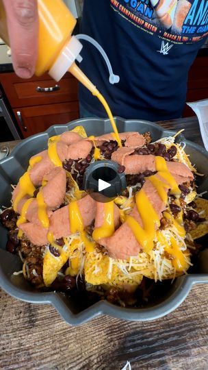 Mexican Cheese Blend, Bundt Pan Recipes, Seasoned Ground Beef, Bundt Cake Pan, Yellow Corn, White Corn, Mexican Cheese, Party Snack, Nacho Cheese