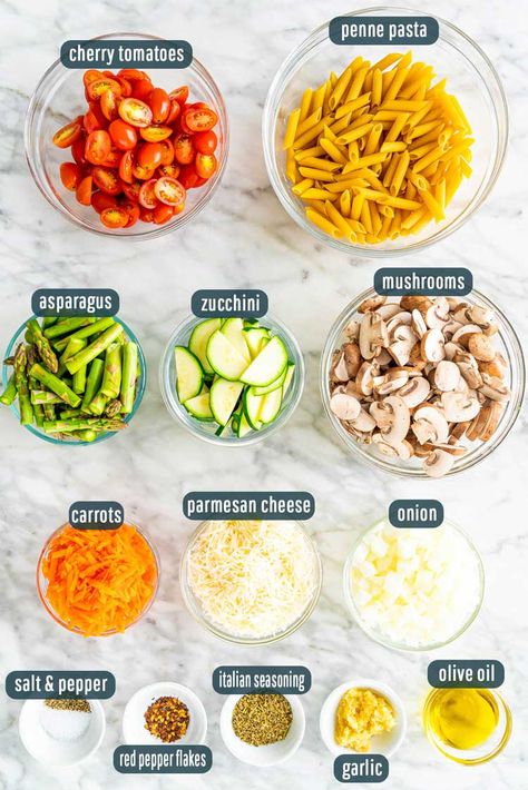 Instant Pot Pasta Primavera, Pasta Primeravera Recipe, Prima Vera Pasta Recipe, Healthy Pasta With Veggies, Veggie Primavera Pasta, Pasta Salad With Vegetables, Pasta Salad With Veggies, Penne Primavera Pasta, Chicken Pasta Primavera Recipes