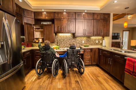 A dream design for the disabled: Oakton parents build a high-tech home their boys can become adults in Accessible Home Ideas, Accessibility Design, Accessible House, Accessible Kitchen, Couples Home, Accessible Home, Community Living, Tech Home, Two Sons