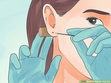 How to Pierce Your Ear (with Pictures) - wikiHow Pierce Your Own Ears, Piercing Ears At Home, Starter Earrings, Piercing Party, Piercing Needles, Ear Lobe Piercings, Cleaning Your Ears, Beauty Beast, Beauty Supply Store