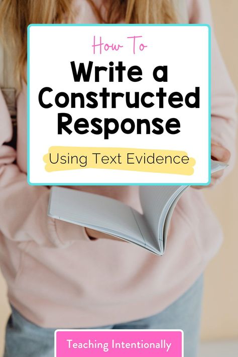 Extended Constructed Response, Text Evidence Activities, Poetry Middle School, Middle School Literature, Citing Text Evidence, Middle School Ela Classroom, Constructed Response, Middle School Lesson Plans, Middle School Lessons