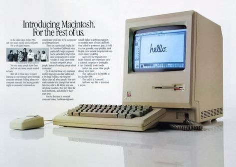 The extremely expensive Apple Lisa, which predated the Mac, was named after Steve Jobs's daughter Lisa. Apple Ads, Old Mac, Macintosh Computer, Steve Wozniak, Apple Computers, Apple Macintosh, Old Computer, Retro Computer, Computer History