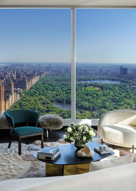 Luxury New York Apartment, New York Living Room, Apartamento New York, Appartement New York, New York Living, Aesthetic New York, Nyc Penthouse, New York Penthouse, Apartment View