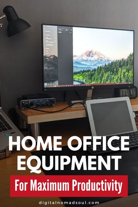 If you want to work from home, you should definitely have a look at these Remote Work tools and gadgets! They can easily skyrocket your productivity and make your home office much more enjoyable. Don't miss out on these! #remotejob #digitalnomad #sahm #wfh Productivity Gadgets, Office Tech Gadgets, Desk Gadgets Home Office, Home Office Tech Work Spaces, Remote Office Setup Ideas, Men’s Office Accessories, Office Tools, Work From Home Inspiration, High Tech Home Office