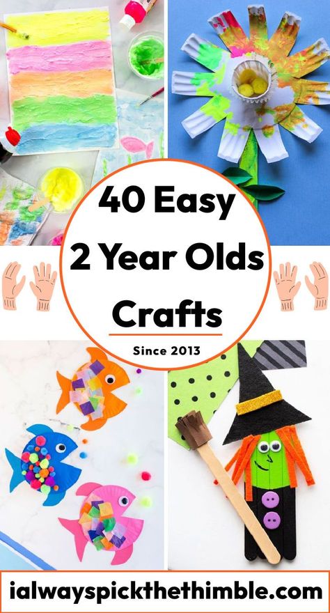 Kids Craft And Art, Preschool Arts And Crafts Activities, Crafts For A Two Year Old, Art Projects For Two Year Olds, Fun Crafts For Two Year Olds, Crafts Two Year Old, 2nd Birthday Crafts, Two Year Old Craft Ideas, Spring Preschool Crafts Fun Activities