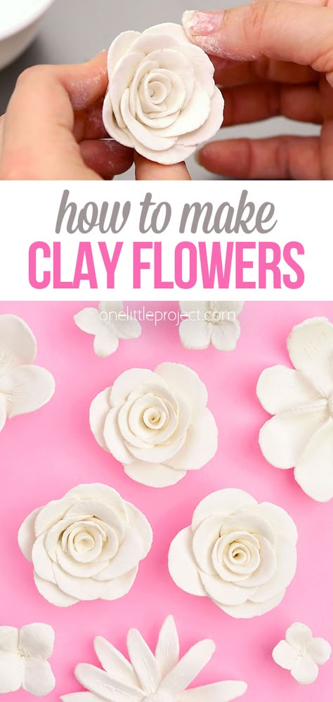 Photo of clay flowers How To Make A Rose With Clay, Sculpt Air Dry Clay, Clay Art Projects Christmas, Clay Crafts Mothers Day, How To Use Modeling Clay, Dry Air Clay Diy Projects, Easy Clay Hand Building Projects, Working With Air Dry Clay For Beginners, Clay Molding Ideas Diy