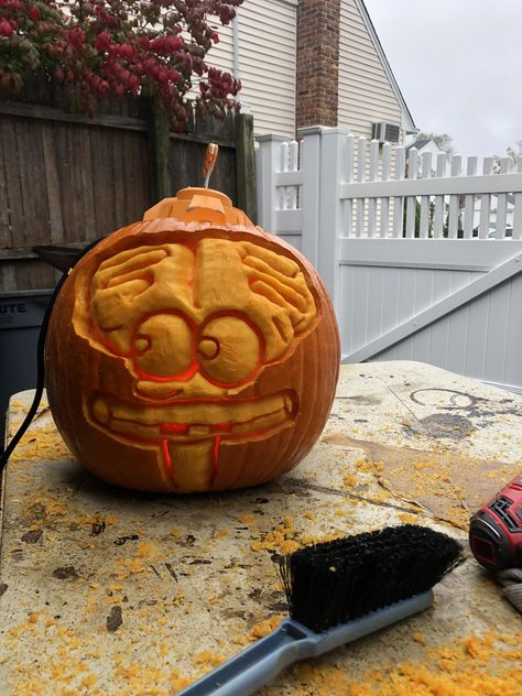 Pumpkin Carving Ideas Spongebob, Gary Pumpkin, Spongebob Pumpkin Carving, Spongebob Pumpkin, Gary Spongebob, Spongebob Face, Pumpkin Carving Art, Spongebob Faces, Pumpkin Carvings