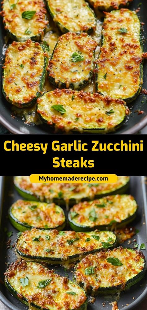 Tender, flavorful, and cheesy, these Cheesy Garlic Zucchini Steaks are a delicious low-carb side dish or main. Packed with garlic and melty cheese, they’re perfect for any meal! Ingredients: 2 large zucchini, halved 1 cup shredded mozzarella cheese 1 tsp garlic powder 1 tbsp olive oil A cheesy, garlicky dish that’s healthy and satisfying Dinner Sides For Picky Eaters, Sides Dishes Low Carb, Best Ways To Cook Zucchini, Keto Steak Dinner Sides, Veggie Side For Steak, Vegetarian Friendly Meals, Cheesy Squash And Zucchini Recipes, Healthy Easy Vegetarian Meals, Healthy Meal Sides