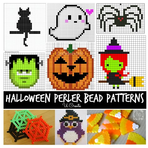 Halloween Perler Bead Patterns Halloween Perler Bead Patterns, Halloween Perler, Melty Bead Patterns, Perler Bead Designs, Perler Bead Templates, Perler Bead Crafts, Perler Crafts, Perler Beads Ideas, Motifs Perler