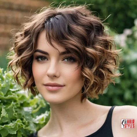 Bobs For Thick Curly Hair, Short Bobs For Thick Wavy Hair, Wavy Cropped Hair, Shag Haircut For Wavy Hair, Wavy Bobs Hairstyles, Highlights Short Curly Hair, Short Thick Curly Haircuts, Short Naturally Wavy Hair, Natural Curly Short Hair