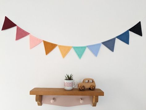 Church Nursery Ideas, Farmhouse Playroom, Wall Decor For Nursery, Felt Rainbow, Rainbow Banner, Playroom Decoration, Kids Banner, Felt Flag, Pennant Garland