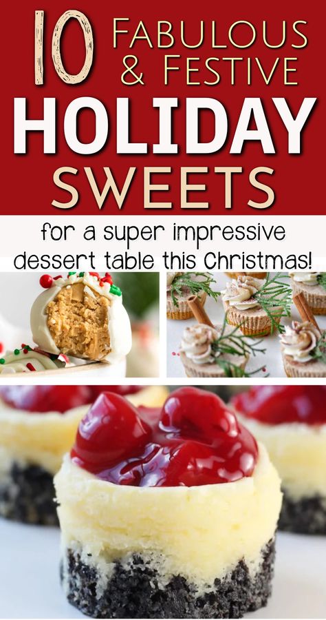 Small Christmas Desserts, Christmas Dessert Ideas For Party, Christmas Party Dessert Ideas, Christmas Party Sweets, Xmas Baking Ideas, Easy Festive Desserts, Best Christmas Baking, Dessert Ideas For Party, Christmas Fudge Recipes Easy