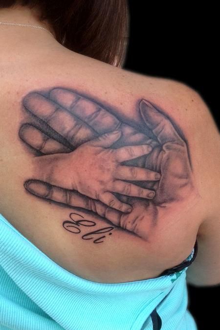 Ricky Borchert - Grandma and grandchild Grandma And Granddaughter Tattoo Ideas, Grandchild Tattoos, Grandson Tattoo Ideas, Grandson Tattoo, Hand Print Tattoos, Grandmother Tattoo, Grandfather Tattoo, Mutterschaft Tattoos, Grandchildren Tattoos