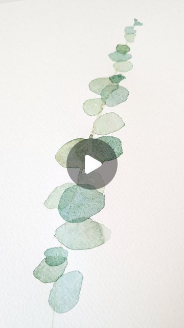 Eucalyptus Leaves Watercolor, Watercolor Frame Border, Watercolor Vines, Eucalyptus Painting, Eucalyptus Art, Leaf Print Art, Eucalyptus Watercolor, Step By Step Watercolor, Watercolor Eucalyptus