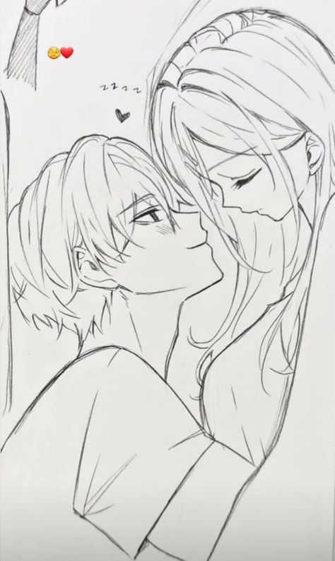 Cute Couple Sketches, Anime Face Drawing, Manga Coloring Book, Easy Love Drawings, Anime Drawing Books, Universal Language, Cute Couple Drawings, Easy Drawings Sketches, Cute Doodles Drawings