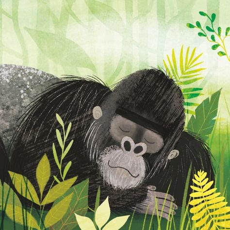 Gorilla, by Frann Preston-Gannon Gorilla Illustration, Present Drawing, Childrens Drawings, Animal Illustration, Preston, Board Games, Instagram Photos, Drawings, Animals