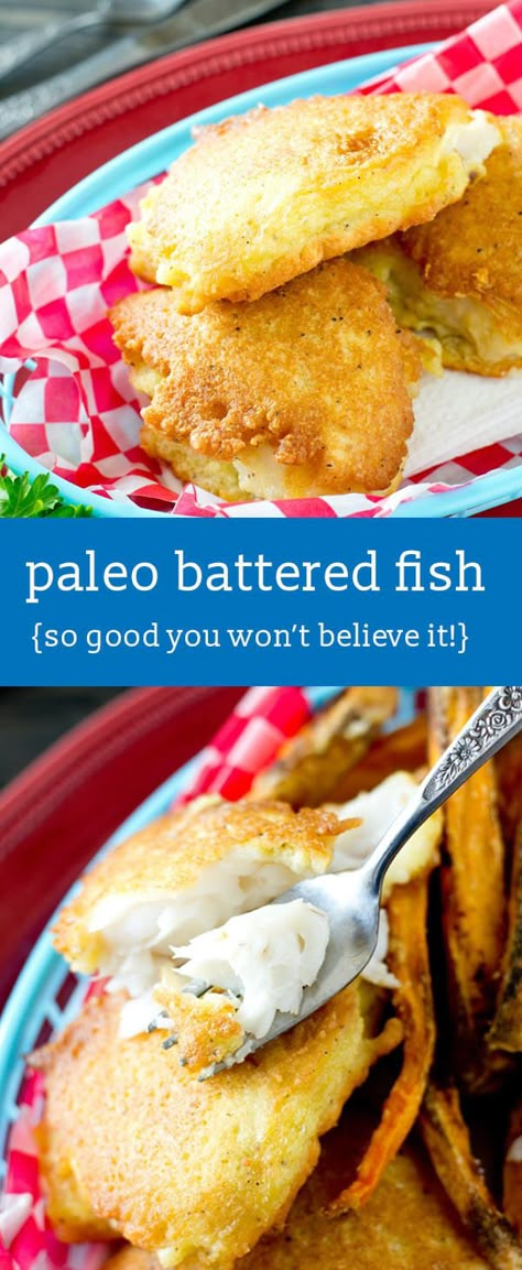 Paleo Fried Fish, Gluten Free Fish Batter, Healthy Recipes Gluten Free, Paleo Seafood, Fish Batter Recipe, Food Recipes For Kids, Gluten Free Fish, 30 Minute Meals Healthy, Dinner Paleo