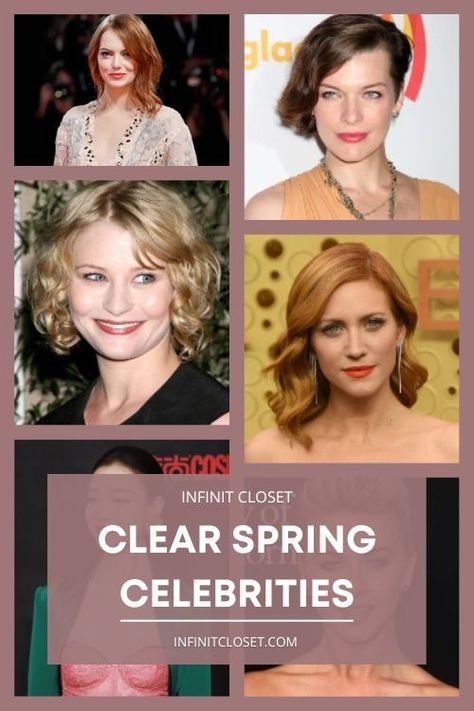 Clear Spring Celebrities | InfinitCloset Spring Celebrities, Clear Spring, Bright Spring, Celebrities, Color