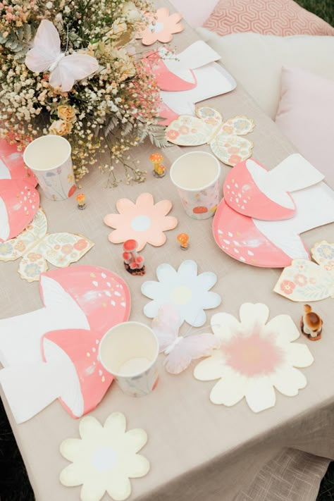 Leia's Birthday / Pastel Whimsical Birthday Party Fairy Birthday Party Table, Pastel Fairy Party, Girls Fairy Birthday Party, Cottagecore Birthday Party, Fairy Garden Theme Party, Fairy Tale Birthday Party, Whimsical First Birthday, Whimsical Birthday Party, Fairy First Birthday Party