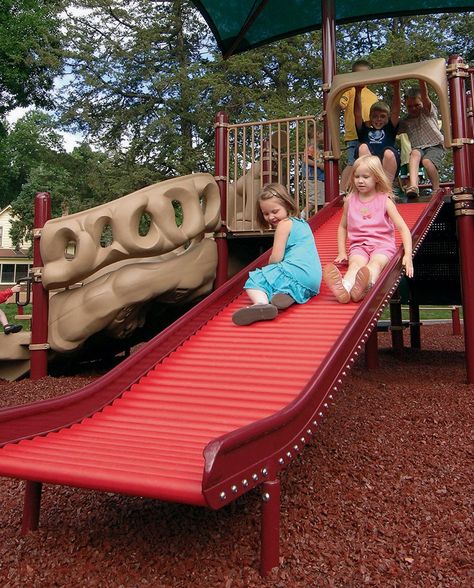 Rollerslide - Wide Slide with Individual Rollers for Sensory Experience - Landscape Structures Roller Slide, Accessible Playground, Backyard Slide, Inclusive Playground, Play Grounds, Public Playground, Playground Landscaping, Large Backyard Landscaping, Playground Slide