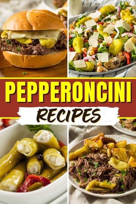 Add a little allure to your next dinner with these pepperoncini recipes. Lightly sweet and mildly spicy with just a touch of tang, these meals are one of a kind. Recipes Using Pepperoncini, Recipes With Peperoncini, Stuffed Peppercinis Recipes, Fresh Pepperoncini Recipes, Stuffed Peperoncini, Piquillo Peppers Recipes, Recipes With Pepperoncini, Peperoncini Recipes, Peppercinis Recipes