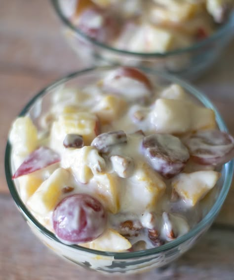 Ensalada de Frutas (Fruit salad) - Thrift and Spice Hello Fruit Salad, Fruit Salad With Pecans, Coconut Fruit Salad, Mexican Yogurt With Fruit, Old Fashion Fruit Salad, Southern Fruit Salad, Mexican Apple Salad, Fruit Salad Mexican Style, Spanish Fruit Salad