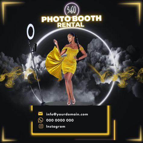 360 Photo Booth Price List, Photo Booth Flyer, Photo Booth Logo Design, 360 Photo Booth Flyer, 360 Photo Booth Ideas, Photobooth Business, 360 Video Booth, Diy Fotokabine, 360 Booth