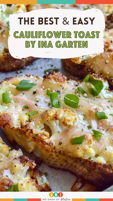 Easy Cauliflower Toast by Ina Garten Cauliflower Toast Recipe, Dinner Ideas Crockpot Chicken, Cauliflower Toast, Best Spaghetti Recipes, Pineapple Slaw, Best Spaghetti Recipe, Corn Grilled, Dinner Ideas Crockpot, Cauliflower Bread