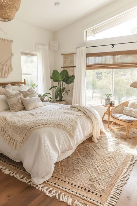 19+ Boho Bedroom Ideas for a Cozy and Dreamy Retreat - VIV & TIM Lots Of Plants, Bedroom Decor Cozy, Bedroom Decor Inspiration, Casa Vintage, Bohemian Bedroom Decor, Redecorate Bedroom, Bedroom Refresh, Room Makeover Bedroom, Chic Bedroom