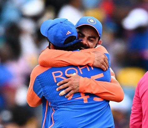 Rohit Sharma and Virat Kohli hug it out | ESPNcricinfo.com Rohit And Virat, Jaan Nisar, Cricket Clothing And Equipment, Chesterfield Derbyshire, Cricket Boundaries, Worcester England, Virat Kohli Instagram, India Win, Indian Cricket Team