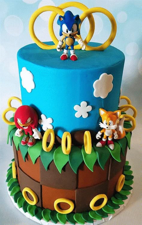 Sonic The Hedgehog Birthday Cake, Hedgehog Birthday Cake, Sonic Cakes, Sonic The Hedgehog Cake, Sonic Birthday Cake, Toddler Birthday Cakes, Sonic Birthday Party, Sonic Cake, Hedgehog Cake